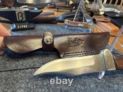 Vintage Rigid USA Fixed Blade Hunting Knife Leather Sheath Amazing Condition USA