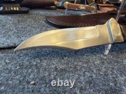 Vintage Rigid USA Fixed Blade Hunting Knife Leather Sheath Amazing Condition USA