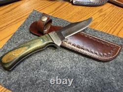 Vintage Rigid USA Fixed Blade Knife Leather Sheath Made in the America
