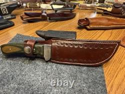 Vintage Rigid USA Fixed Blade Knife Leather Sheath Made in the America