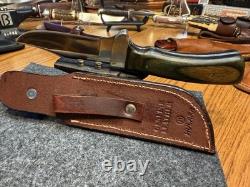 Vintage Rigid USA Fixed Blade Knife Leather Sheath Made in the America