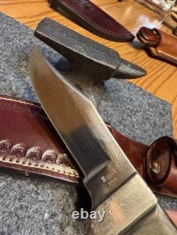 Vintage Rigid USA Fixed Blade Knife Leather Sheath Made in the America