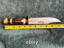 Vintage Rostfrei Rigid RG37 Italy Stag Hunting Knife