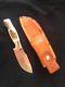 Vintage Ruana 9 Hunting Knife With Sheath Hand Forged Elk Handles Bonner Montana