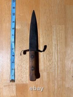 Vintage S-Guard Fighting Knife Possible WWI German Grabendolch Wood Grip
