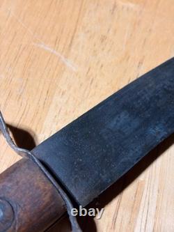 Vintage S-Guard Fighting Knife Possible WWI German Grabendolch Wood Grip