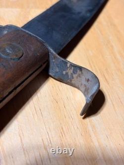 Vintage S-Guard Fighting Knife Possible WWI German Grabendolch Wood Grip