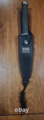 Vintage SOG FK-1 Field Knife with Black Nylon Sheath Seki Japan 6.25 Fixed Blade