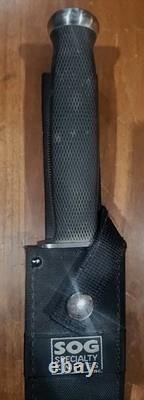 Vintage SOG FK-1 Field Knife with Black Nylon Sheath Seki Japan 6.25 Fixed Blade