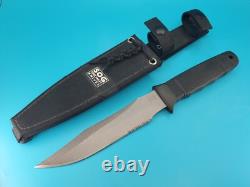 Vintage SOG SEAL 2000 Fixed Blade Combo Edge Knife! With Sheath