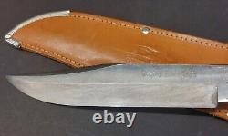 Vintage SOLINGEN Germany 13128 Original Bowie Stag Knife 12 withLeather Sheath