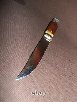 Vintage Sam Bohlin Large Hunting Knife Stag Handles
