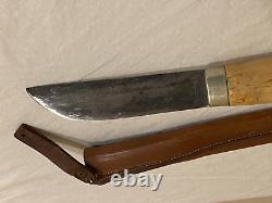 Vintage Scandinavian Nordic Hunting Knife & Sheath Large Knife aj-15