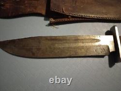 Vintage Schmidt & Ziegler 5519 Fixed Blade Knife Stag Handle Solingen Germany