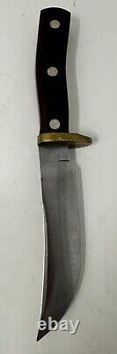 Vintage Schrade 165 Old Timer Fixed Blade Hunting Knife and Sheath