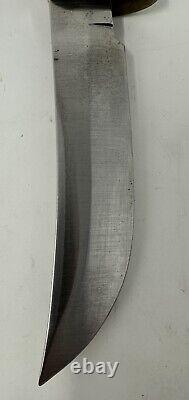 Vintage Schrade 165 Old Timer Fixed Blade Hunting Knife and Sheath