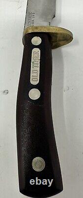 Vintage Schrade 165 Old Timer Fixed Blade Hunting Knife and Sheath