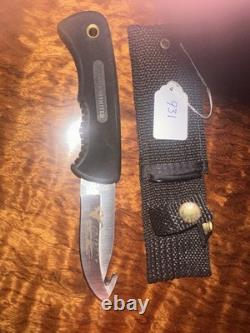 Vintage Schrade DU Ducks Unlimited Hunting Knife 4.25 Inch Fixed Blade