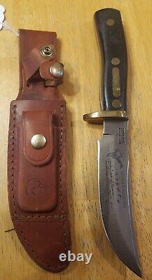 Vintage Schrade Ducks Unlimited Fixed Blade Knife Made In USA 165DU 165 DU