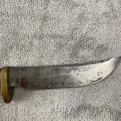 Vintage Schrade Old Timer Model 165 Fixed Blade Knife With Sheath USA hunting