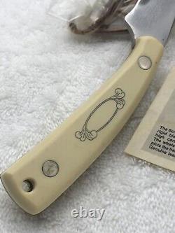 Vintage Schrade Scrimshaw (Deer Head) SC501 Fixed Blade Sheath Knife NIB Made US