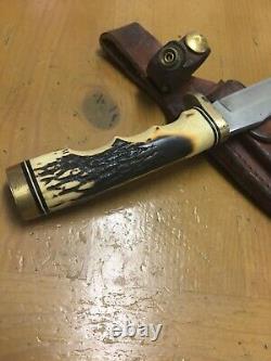 Vintage Schrade USA 153UH Uncle Henry Fixed Blade Knife #224323- Original Sheath