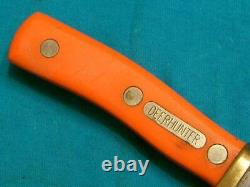 Vintage Schrade USA 165orange Deer Hunter Old Timer Woodsman Hunting Bowie Knife