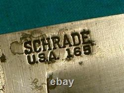 Vintage Schrade USA 165orange Deer Hunter Old Timer Woodsman Hunting Bowie Knife