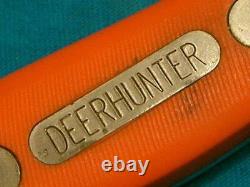 Vintage Schrade USA 165orange Deer Hunter Old Timer Woodsman Hunting Bowie Knife