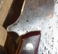 Vintage Schrade USA Old Timer 150T Hunting Knife & Leather Sheath Deerslayer