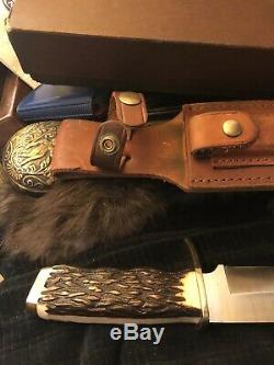 Vintage Schrade Uncle Henry 171UH Pro Hunter Knife with Leather Sheath and Box
