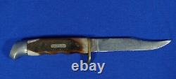 Vintage Schrade Walden USA 410t Old Timer Hunting Knife With Sheath