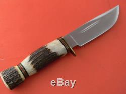 Vintage Sheffield Wolsenholm British English Stag Marbles Style Hunting Knife