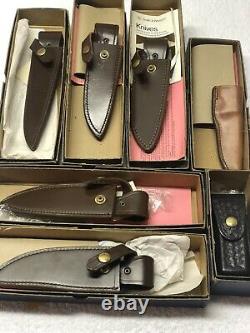 Vintage Smith & Wesson Blackie Collins Original 7 Piece Knife Collection