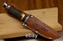 Vintage Solingen Cutlery B Svoboda Hunter Knife Solingen Germany Stag Handle