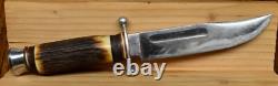 Vintage Solingen Cutlery B Svoboda Hunter Knife Solingen Germany Stag Handle