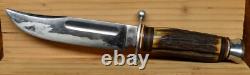 Vintage Solingen Cutlery B Svoboda Hunter Knife Solingen Germany Stag Handle
