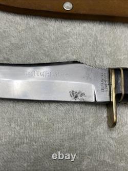 Vintage Solingen Olsen CO. 2700 Fixed 5 Blade Knife Original Buffalo skinner