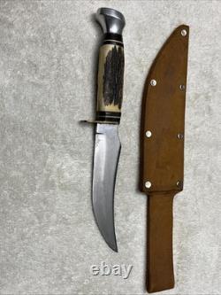 Vintage Solingen Olsen CO. 2700 Fixed 5 Blade Knife Original Buffalo skinner