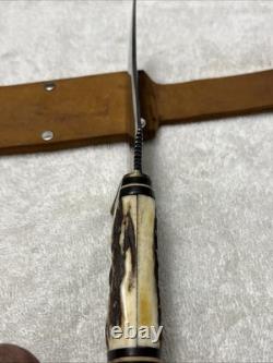 Vintage Solingen Olsen CO. 2700 Fixed 5 Blade Knife Original Buffalo skinner