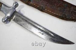 Vintage Solingen Stag Hunting Knife RARE Integral Aluminum Hilt Fighting Knife