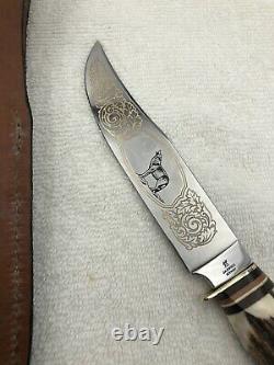 Vintage Stag J A Henckels Sheath Knife HK503 Made In Solingen Germany Excellent