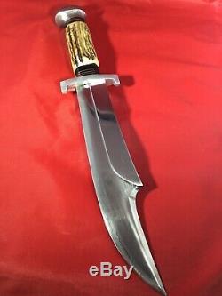 Vintage Stag Solingen Germany African Hunter Rhino Hunting Bowie Knife -hoffritz