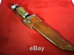 Vintage Stag Solingen Germany African Hunter Rhino Hunting Bowie Knife -hoffritz