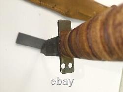 Vintage Survival Camillus Knife 5 Blade With Leather Sheath 1957 1961 N. Y