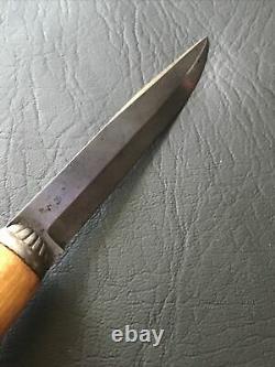 Vintage Sweden Knife P Holmberg Eskilstuna Hunting Knife with Leather Sheath