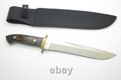 Vintage Tak Fukuta Bullet Inlay Custom Seki Japan Fixed Bowie Hunting Knife