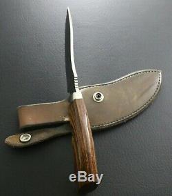 Vintage Track Knife Distributed By Ithaca Guns Hunting Knife W Sheath