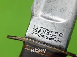 Vintage US 1918-45's Early MARBLES Gladstone MI Huge Hunting Fighting Knife