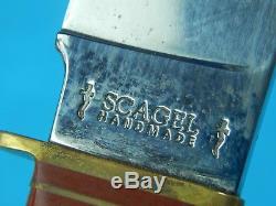 Vintage US 1992 Scagel Handmade MSA Marbles Huge Bowie Hunting Stag Knife